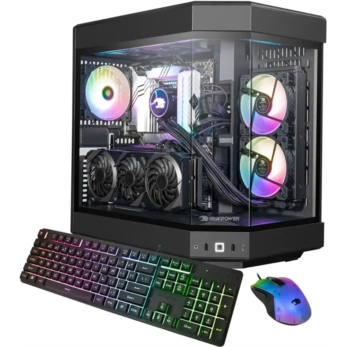 iBUYPOWER Y60 Gaming Tower 32GB 2TB SSD AMD Ryzen™ 7 7700X 4.5GHz WIN11P, Black (Refurbished - Excellent)