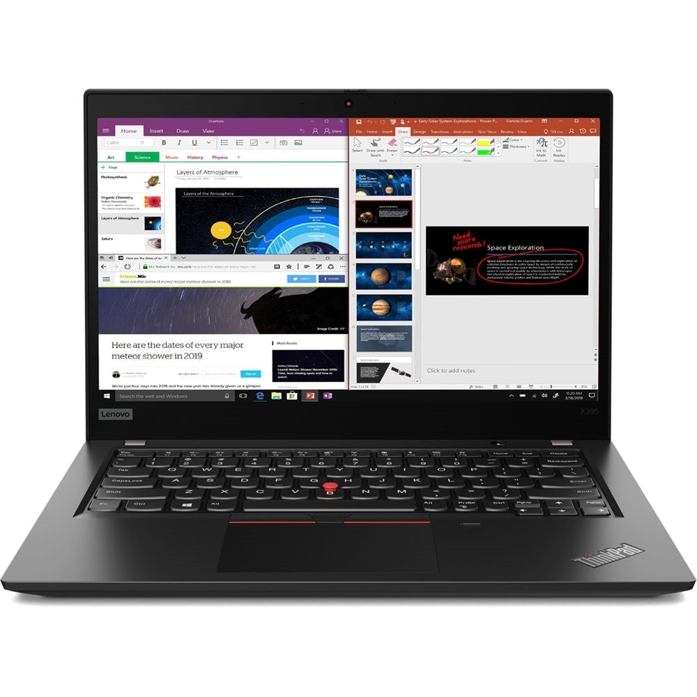 Lenovo ThinkPad X395 13.3" Touch 16GB 512GB SSD AMD Ryzen 5 PRO 3500U X4 2.1GHz Win11P, Black (Refurbished - Fair)