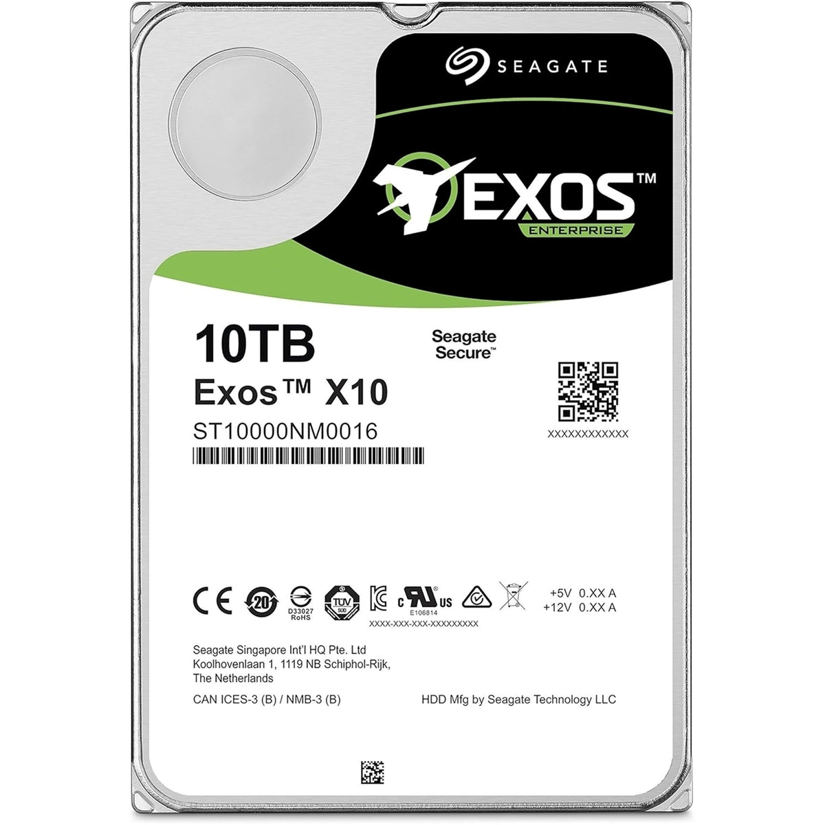 Seagate ST10000NM0016 3.5" 10TB 7200RPM SATA Hard Disk Drive (HDD), Silver (Refurbished - Fair)