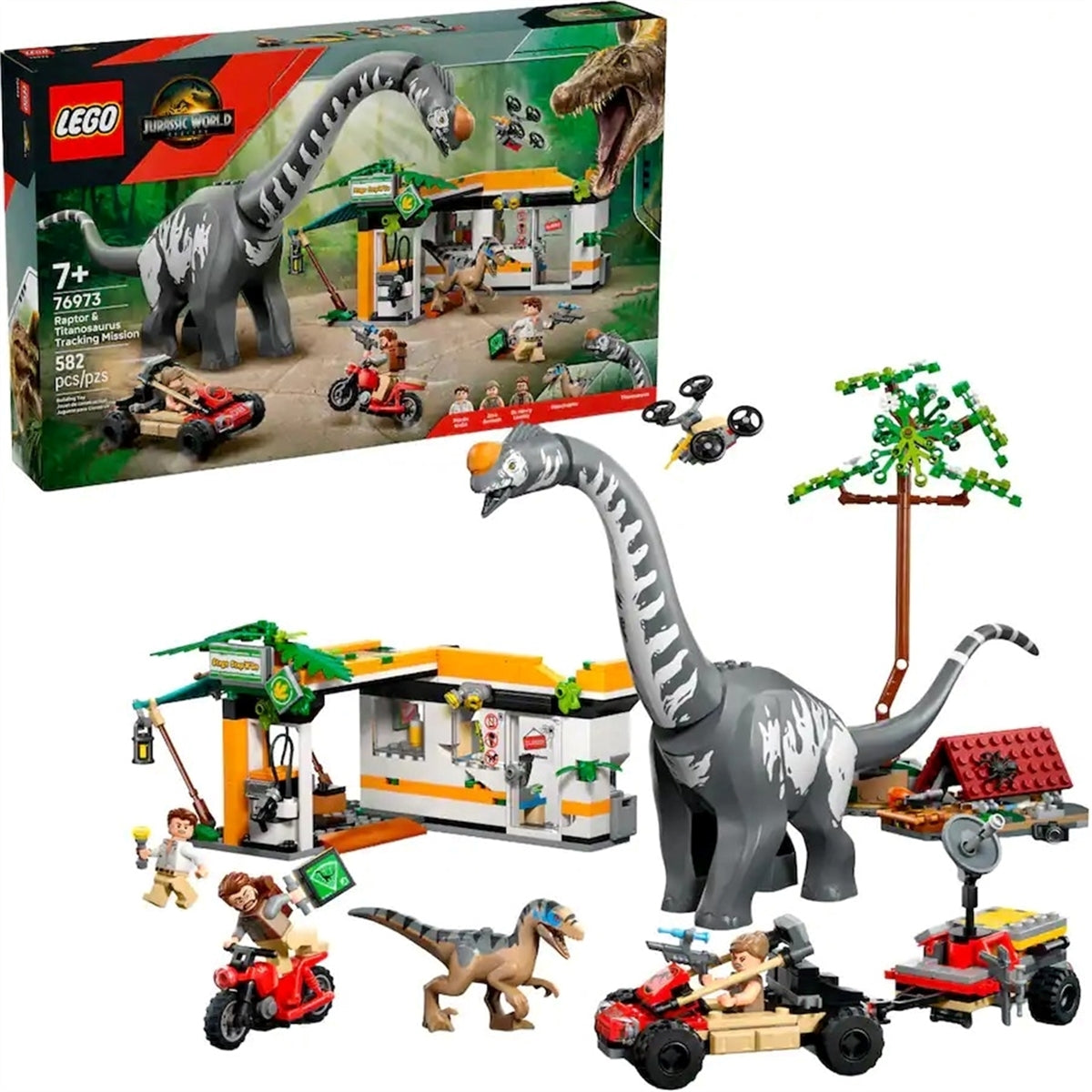 LEGO - Jurassic World Raptor & Titanosaurus Tracking Mission 76973 (Refurbished - Excellent)