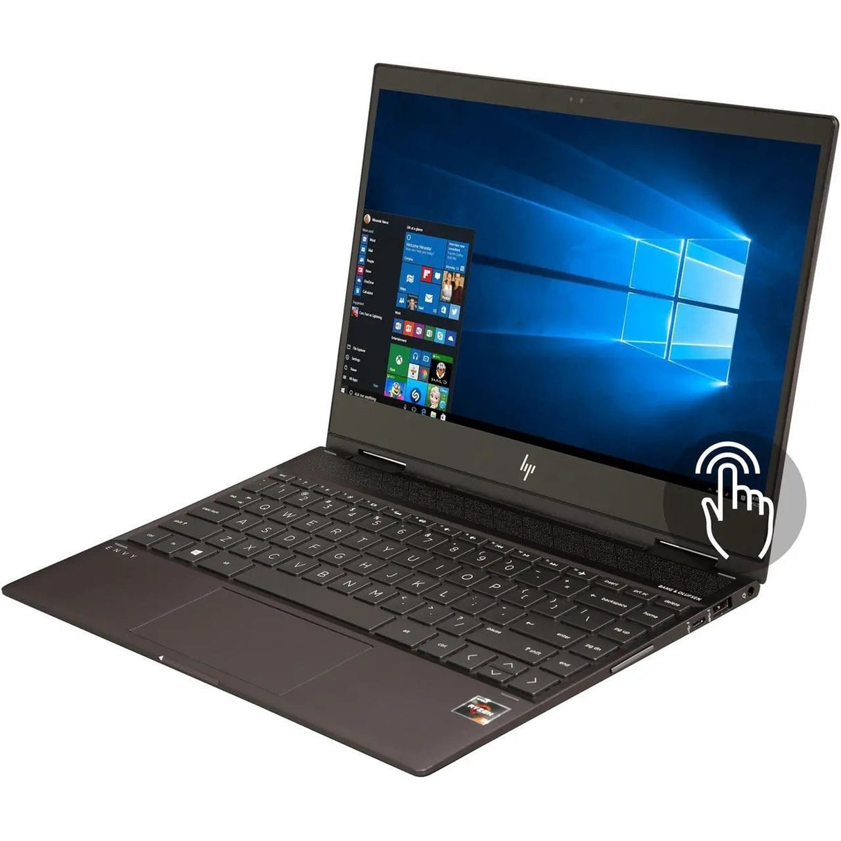HP ENVY X360 13M-AG0001DX 13.3" Touch 8GB 512GB SSD AMD RYZEN 5 2500U 2.8GHz Win11H, Dark Ash Silver (Refurbished - Very Good)