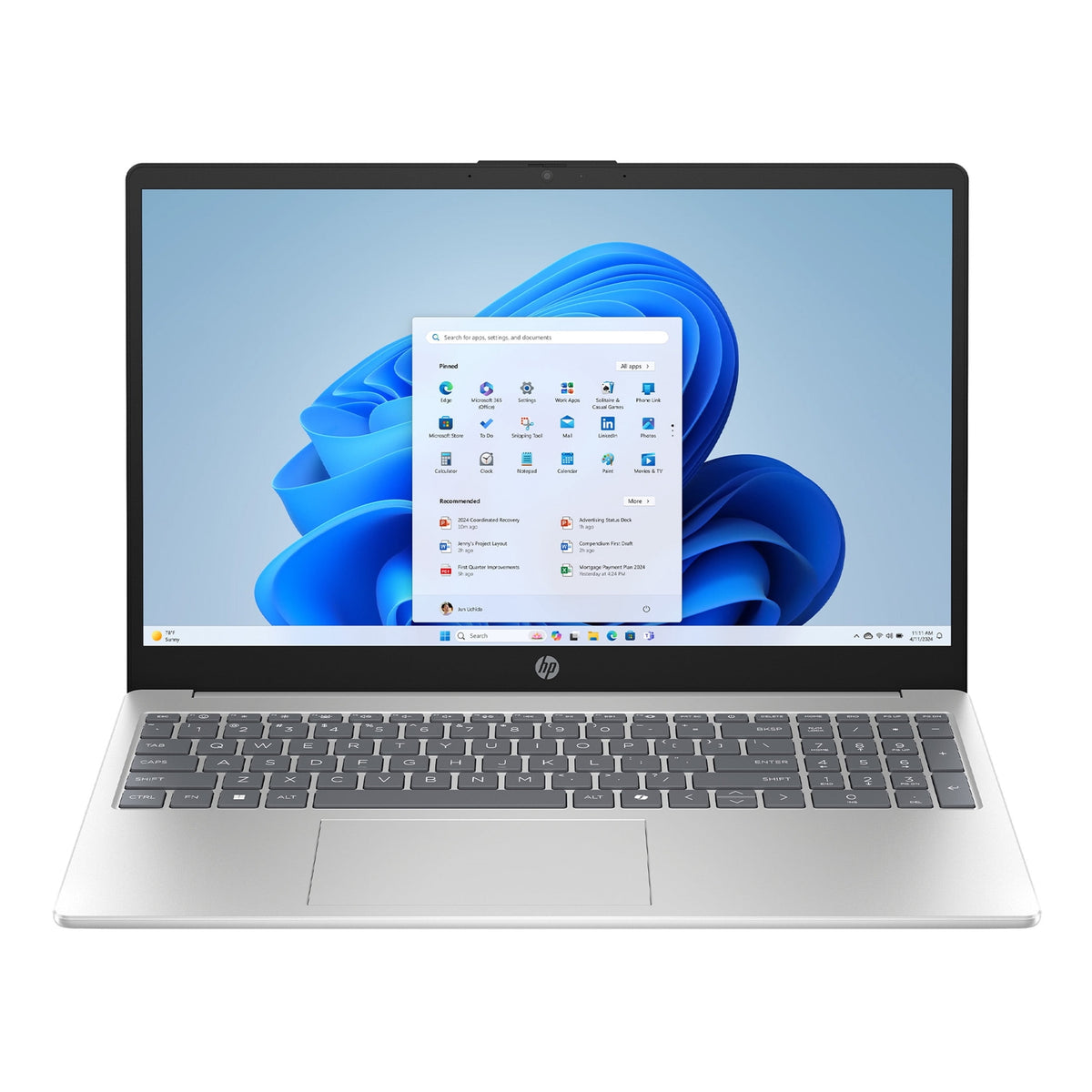 HP 15-BL0000 15.6" 16GB 512GB SSD Core™ i7-8550U 4.50GHz WIN11H, Natural Silver (Refurbished - Fair)