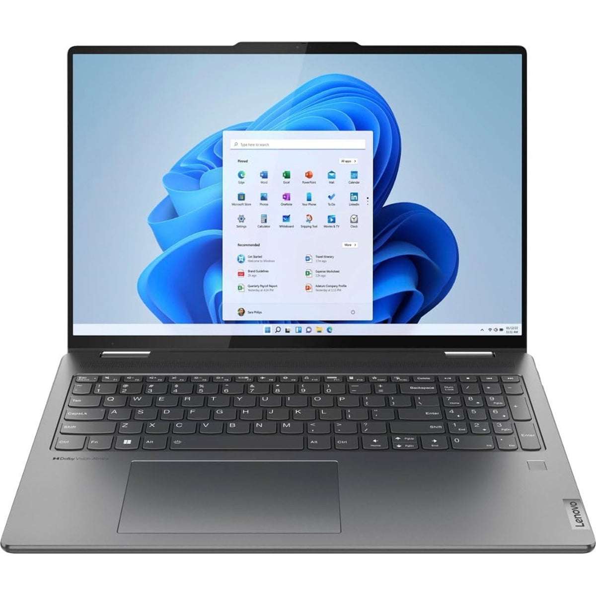 Lenovo Yoga 7 16IAP7 16" 8GB 512GB SSD Core™ i5-1240P 3.3GHz WIN11H, Storm Gray (Refurbished - Fair)