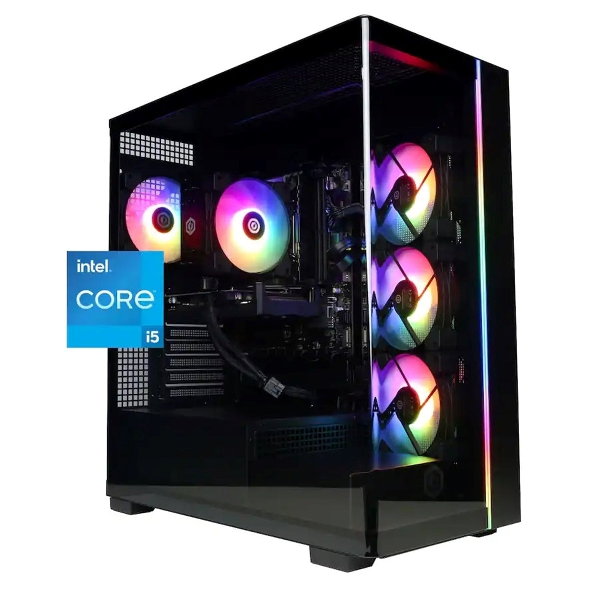 CyberPowerPC Gaming Desktop (16GB, 1TB SSD, i5-14400F, RTX 5060) Win11H, Black (New)