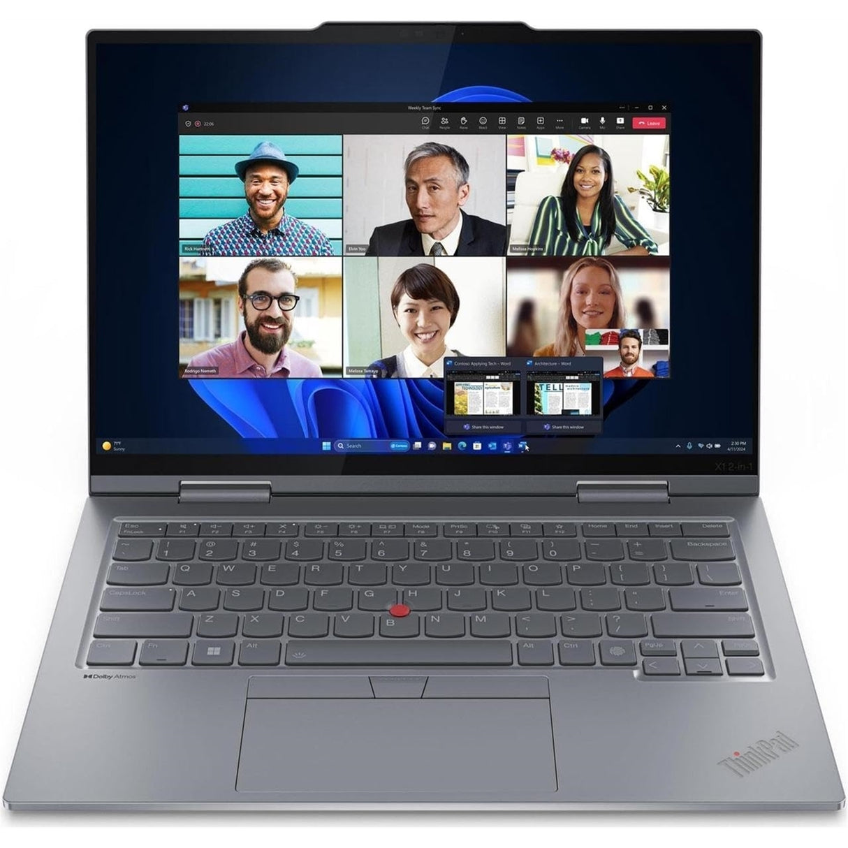 Lenovo ThinkPad X1 2-In-1 Gen 9 14" Touch 32GB 256GB SSD Intel Core Ultra 7 165U 4.9GHz WIN11P, Gray (Refurbished - Very Good)