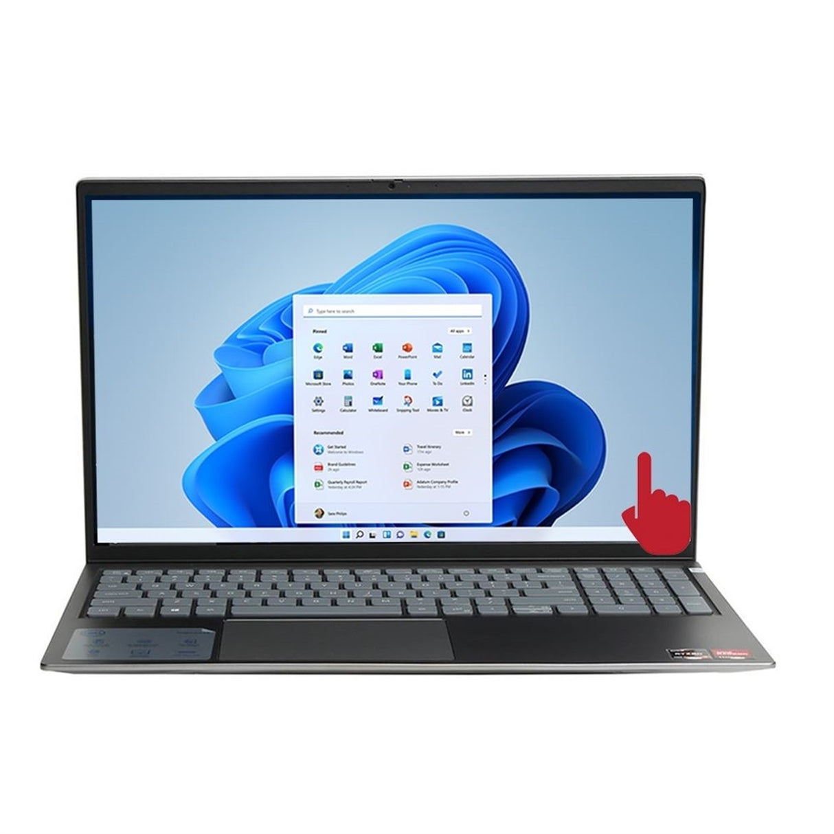 Dell Inspiron 15-5515 15.6" Touch 16GB 256GB SSD AMD Ryzen™ 7 5700U 1.8GHz Win11H, Silver (Refurbished - Very Good)
