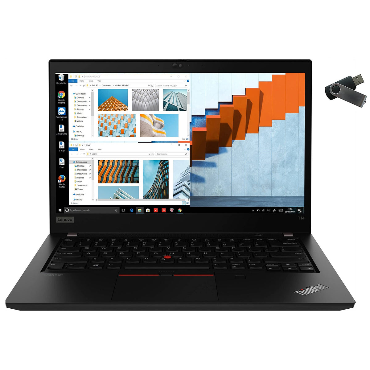 Lenovo Thinkpad T14 Gen 2 14" 32GB 512GB SSD Core™ i5-1145G7 2.6GHz WIN11P, Thunder Black (Refurbished - Fair)