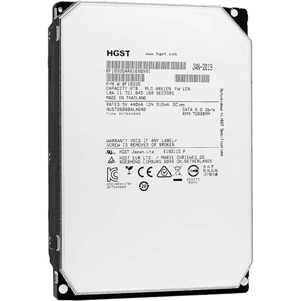 HGST HUS726060ALA640 3.5" 6TB 7200RPM SATA Enterprise HDD (HDD), Silver (Refurbished - Excellent)