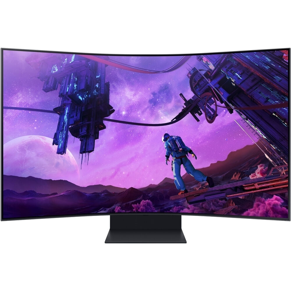 Samsung - 55" Odyssey Ark 2nd Gen. Curved 4K UHD Quantum Mini-LED Gaming Monitor (Refurbished - Excellent)