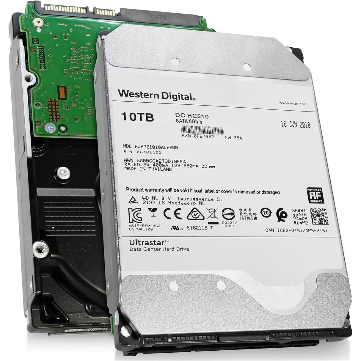 HGST HUH721010ALE600 3.5" 10TB 7200RPM SATA Hard Disk Drive (HDD), Silver (Refurbished - Excellent)