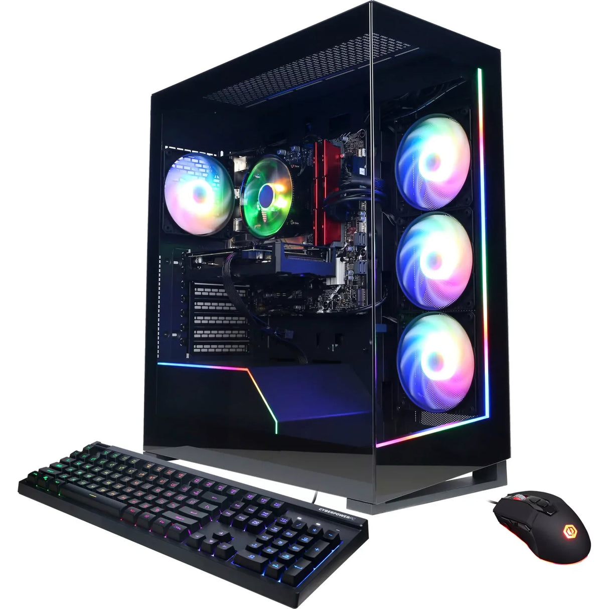 CyberPower C Series (16GB, 1TB SSD, Ryzen 5 5500, RX 7600) Win11P, Black (Refurbished - Very Good)