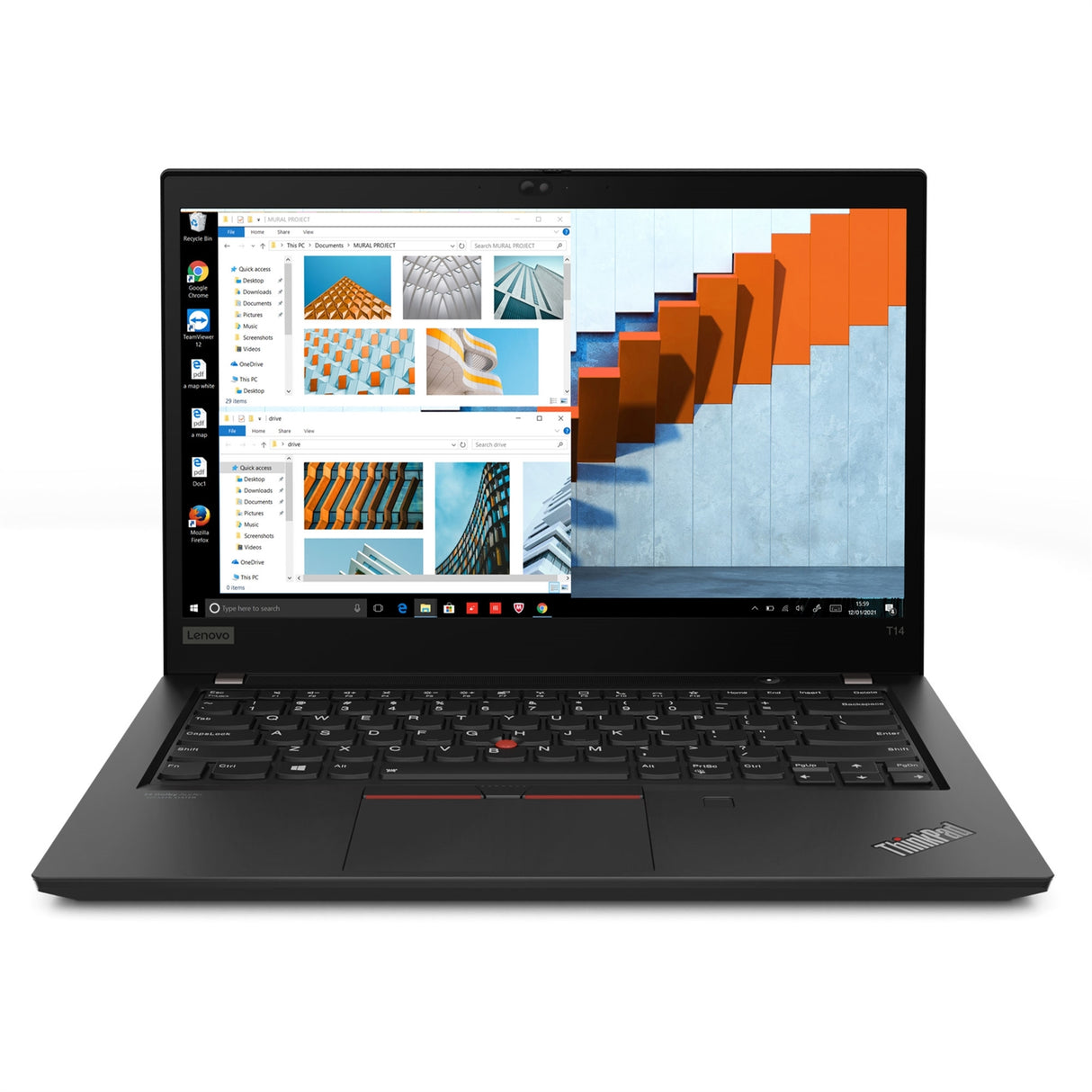 Lenovo ThinkPad T14 Gen 2 14" 16GB 512GB SSD AMD Ryzen™ 7 Pro 5850U 1.9GHz WIN11P, Black (Refurbished - Fair)