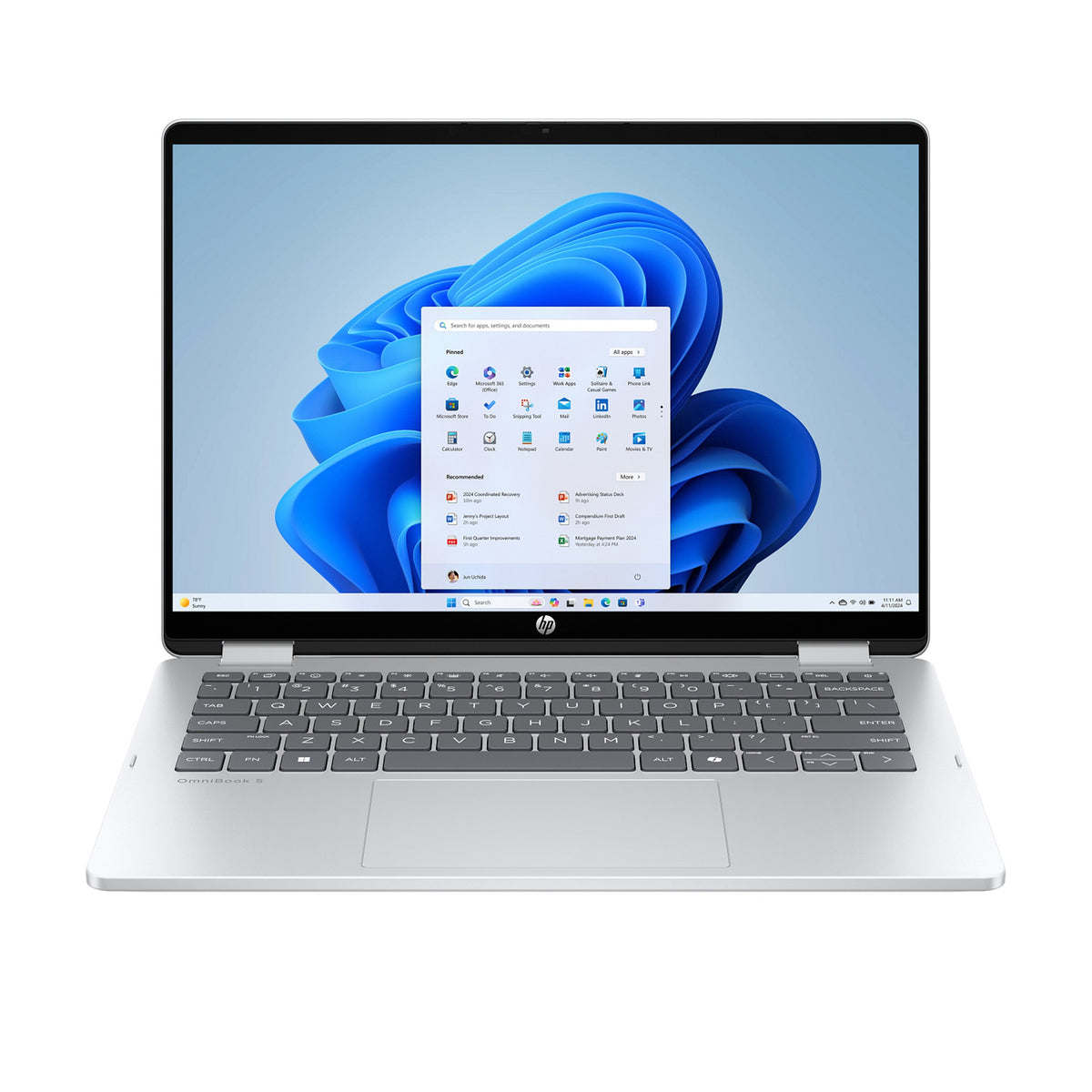 HP OmniBook 5 Flip 14-FP0013DX 14" 16GB 512GB SSD Core™ Ultra 5 226V 2.1GHz WIN11P, Natural Silver (Refurbished - Very Good)