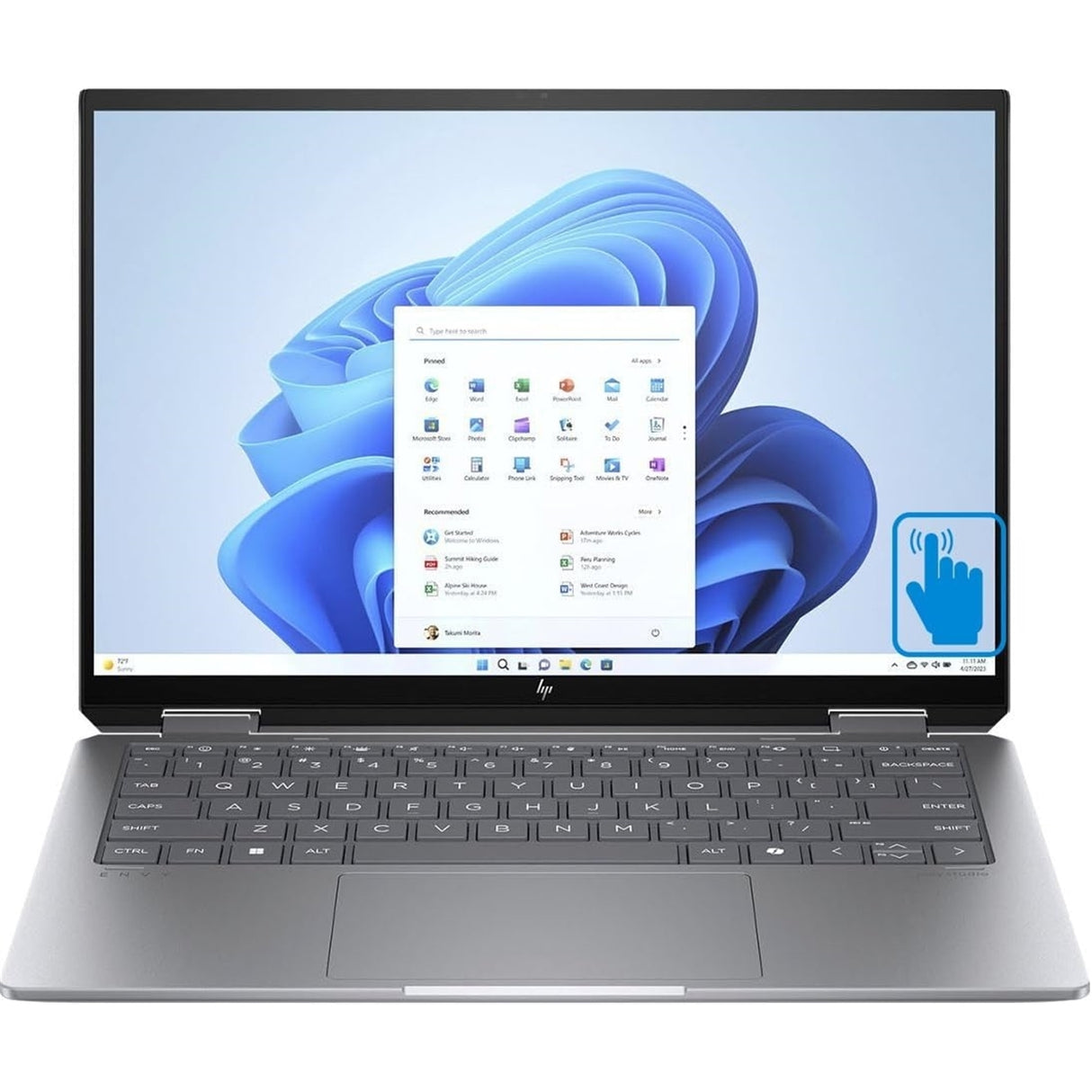 HP ENVY X360 14-FC0013DX 14" Touch 16GB 256GB SSD Core™ Ultra 5 125U 1.3GHz WIN11H, Silver (Refurbished - Very Good)