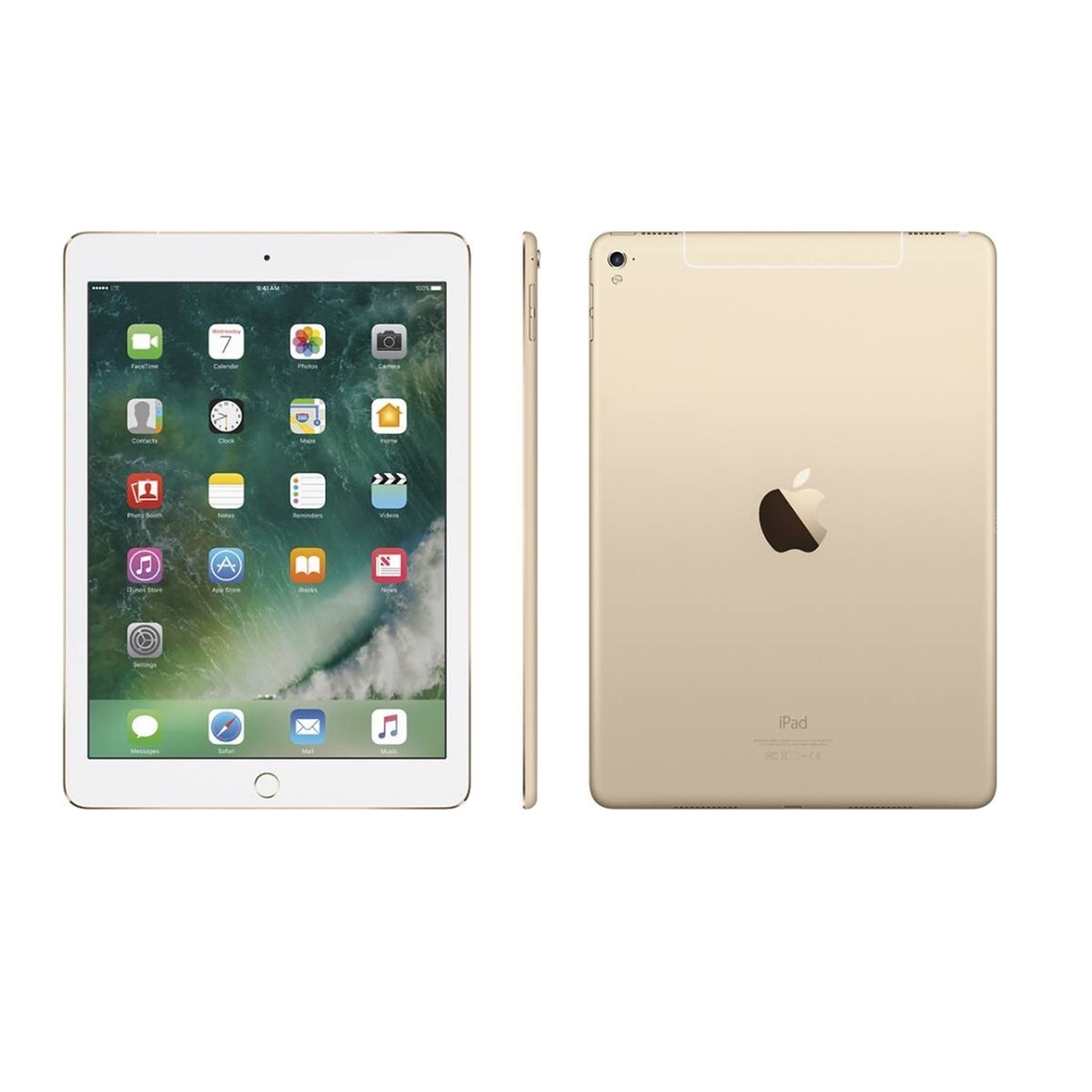 Apple iPad Pro A1674 9.7" Tablet 128GB WiFi + 4G LTE Fully Unlocked, Gold (Refurbished - Very Good)
