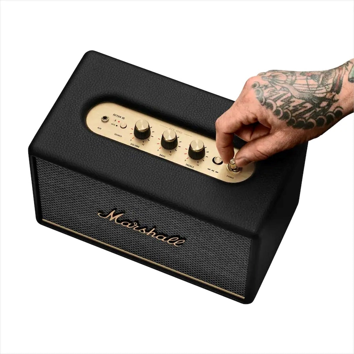 Marshall - Acton III Bluetooth Home Speaker with Bass - Treble - Volume Controls and 3.5 mm Auxiliar (New)