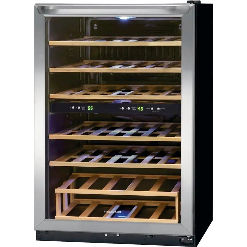 Frigidaire - 45 Bottle Two-Zone Wine Cooler - Stainless Steel (New)