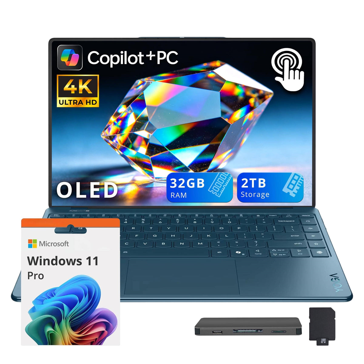 Lenovo Yoga 9 14ITL5 14" 16GB 256GB SSD Core™ I7-1185G7 3.0GHz WIN11H, Shadow Black (Refurbished - Fair)