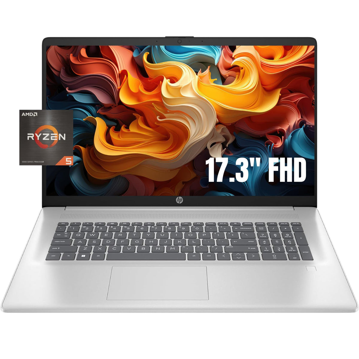 HP 17-CP3005DX 17.3" 16GB 512GB SSD AMD Ryzen™ 5 7530U 2.00GHz Win10H, Natural Silver (Refurbished - Fair)