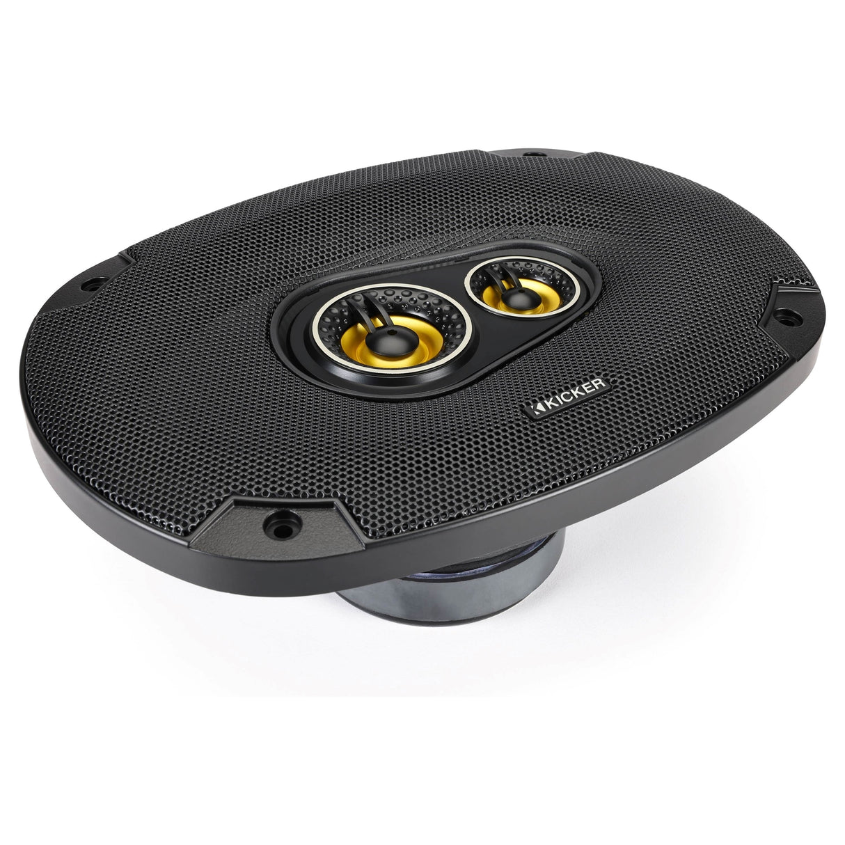 KICKER - CS Series 6" x 9" 3-Way Car Speakers with Polypropylene Cones (Pair) - Yellow/Black (New, Open Box)