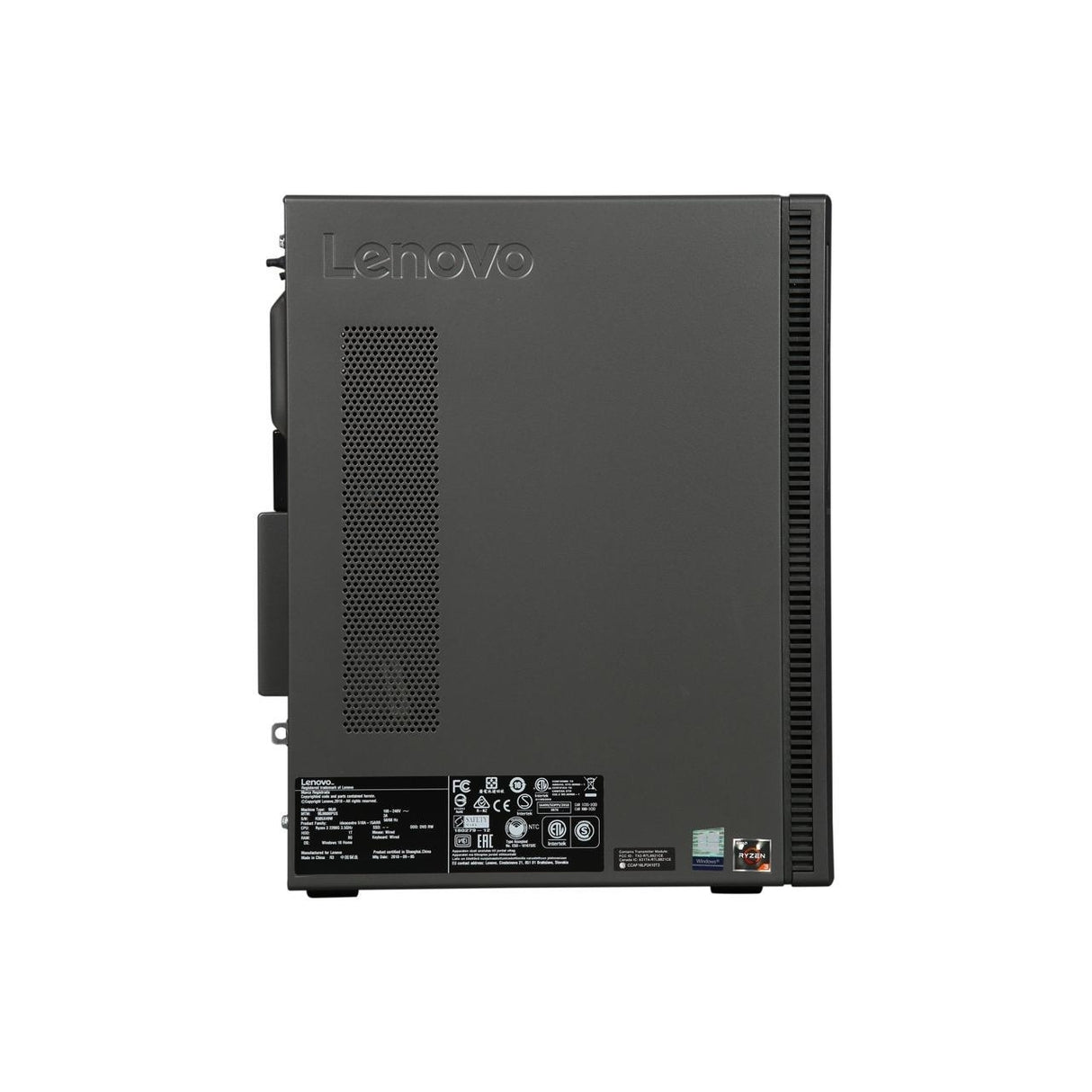 Lenovo IdeaCentre 510A-15ICB Tower (8GB, 256GB SSD, i5-8400) Win11H, Black (Refurbished - Fair)