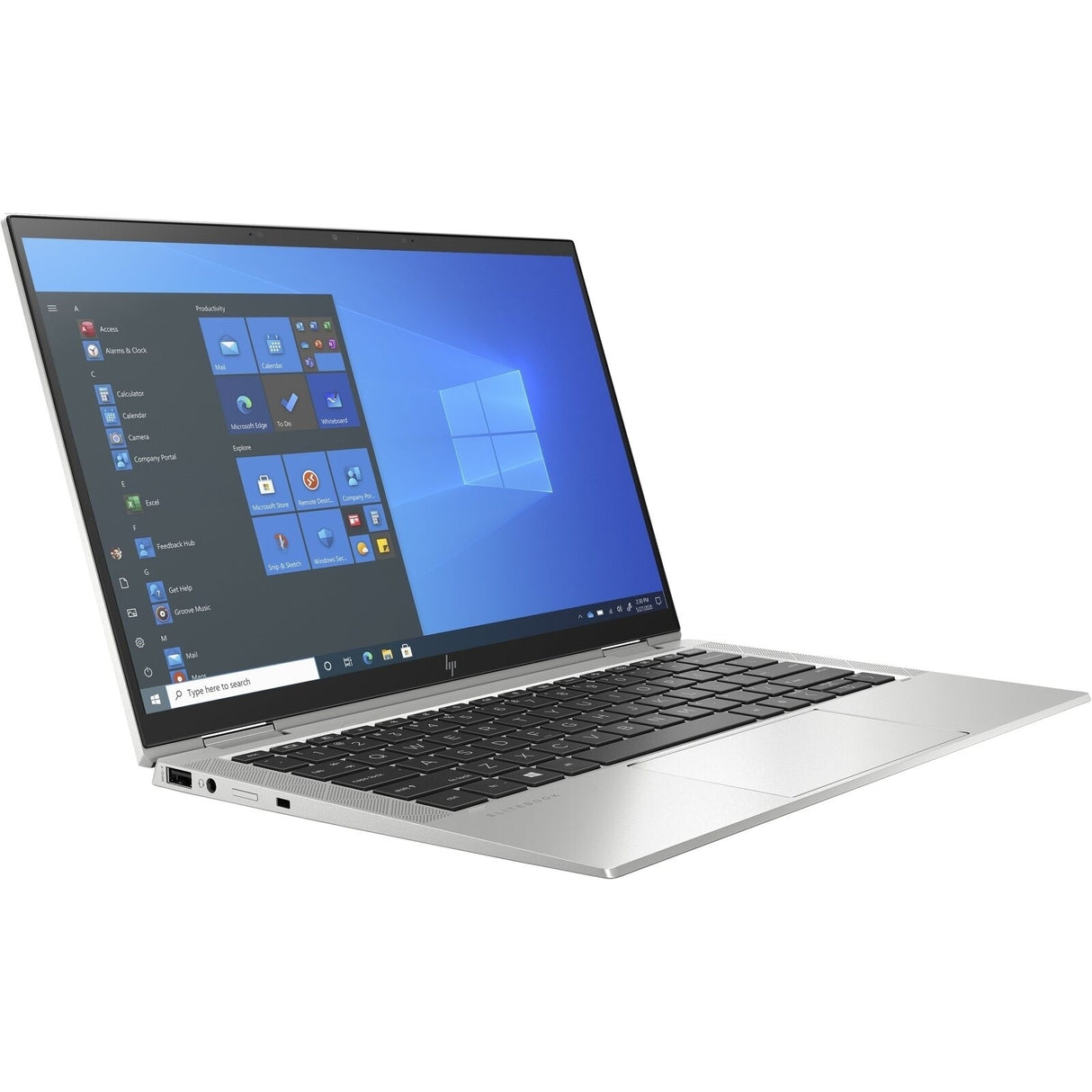 HP EliteBook x360 1030 G7 14" Touch 16GB 256GB SSD Core™ I7-10610U 1.6GHz Win11P, Silver (Refurbished - Very Good)