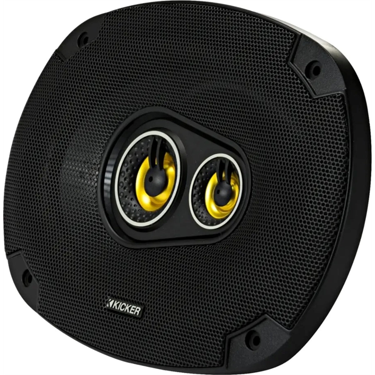 KICKER - CS Series 6" x 9" 3-Way Car Speakers with Polypropylene Cones (Pair) - Yellow/Black (New, Open Box)