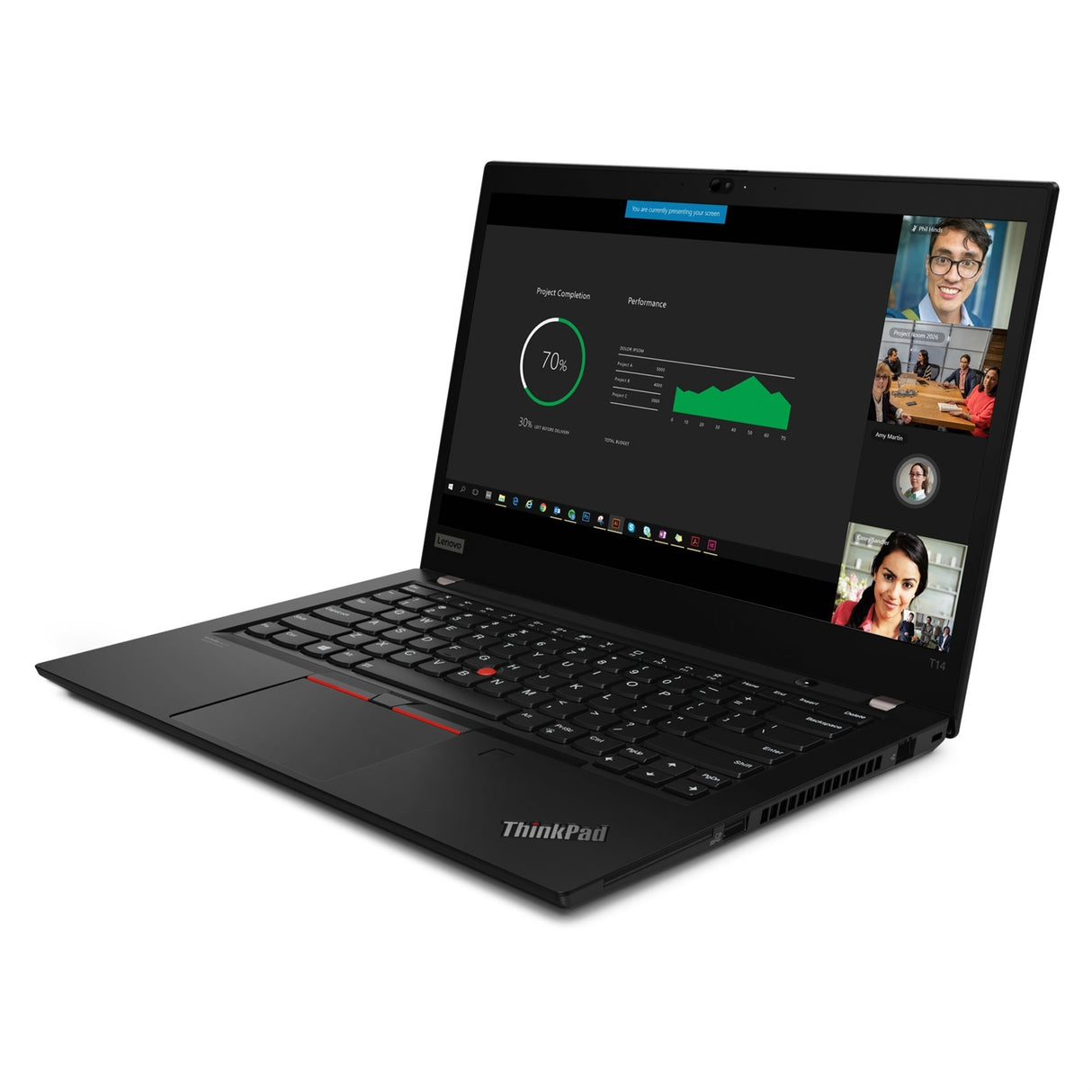 Lenovo ThinkPad T14 Gen 2 14" 16GB 512GB SSD AMD Ryzen™ 7 Pro 5850U 1.9GHz WIN11P, Black (Refurbished - Fair)