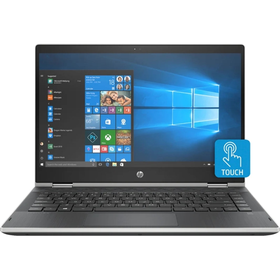HP Pavilion x360 14M-CD0001DX 14" Touch 8GB 256GB SSD Core™ i3-8130U 2.2GHz WIN11H, Silver (Refurbished - Fair)