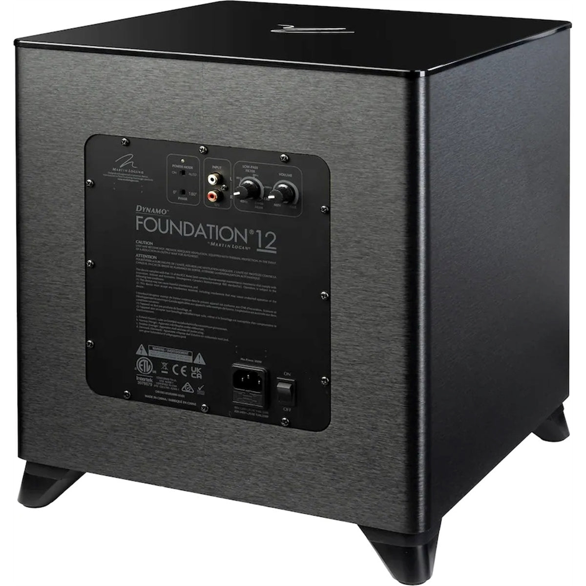 MartinLogan Dynamo Foundation, 2” Sealed, Powered Subwoofer - Brushed Black (Refurbished - Excellent)