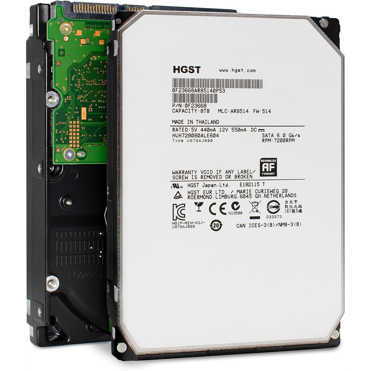 Seagate HUH728080ALE604 3.5" 8TB 7200RPM SATA Hard Disk Drive (HDD), Silver (Refurbished - Excellent)