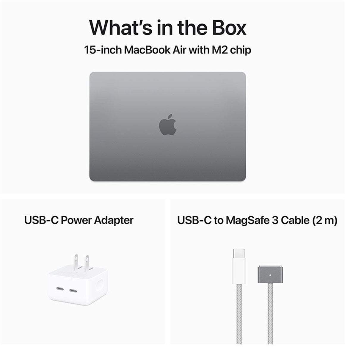 Apple MacBook Air (15-inch, M2, 2023) 15.3" 8GB 256GB SSD Apple M2 3.49GHz macOS, Space Gray (Refurbished - Excellent)