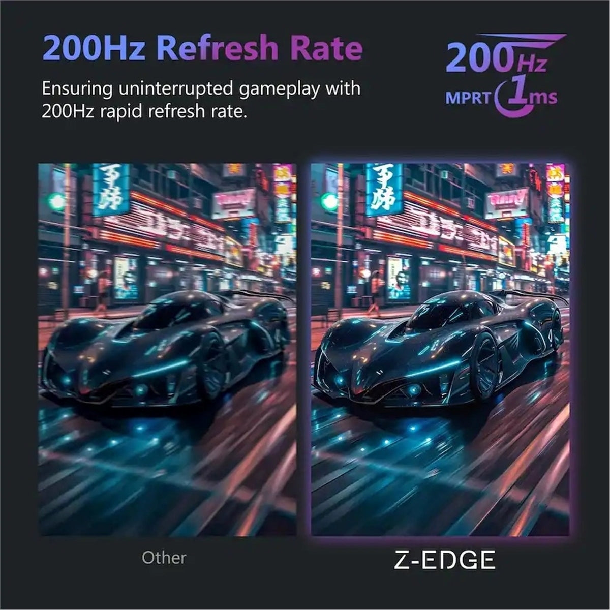 Z-Edge UG27 27" Full HD (1920x1080) 200Hz 1ms LED FreeSync Monitor, Black (New, Open Box)