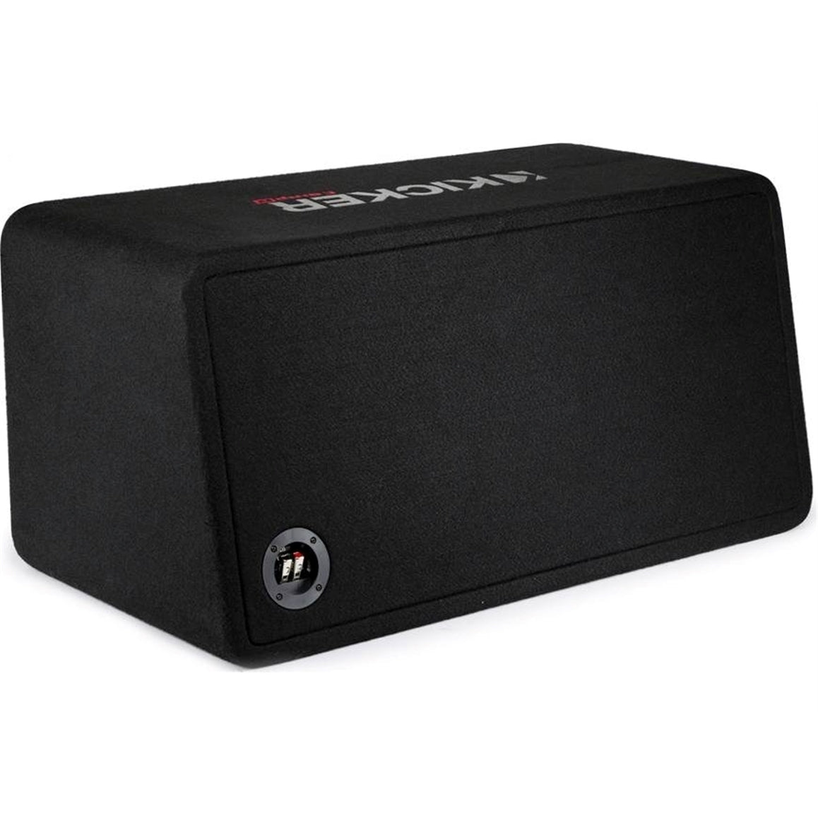 KICKER - CompR Dual 12" Dual-Voice-Coil 2-Ohm Subwoofers with Enclosure - Black (New)