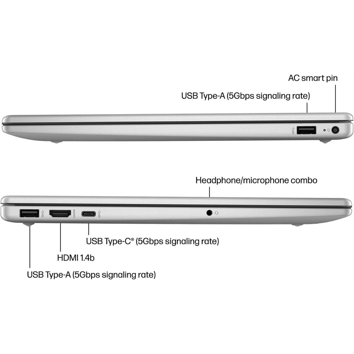 HP 15-FC0025DX 15.6" Touch 8GB 512GB SSD AMD Ryzen™ 5 7520U 2.80GHz WIN11H, Silver (Refurbished - Fair)