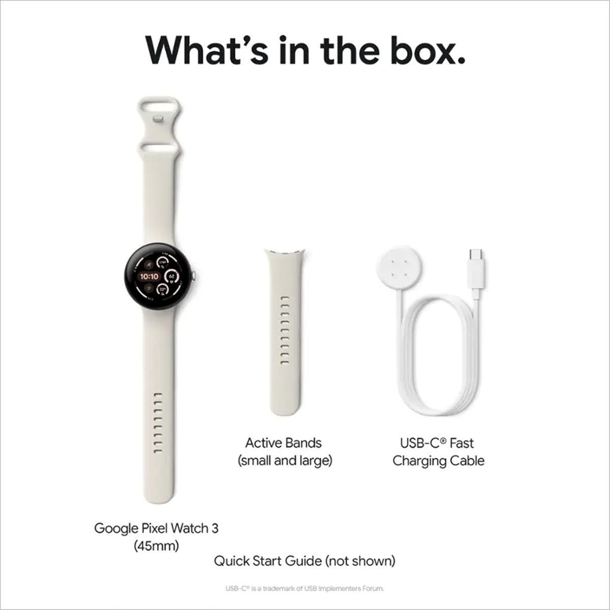 Google Pixel Watch 3 Smart Watch (GPS + Cellular) 45mm Matte Black with Obsidian Band (New)
