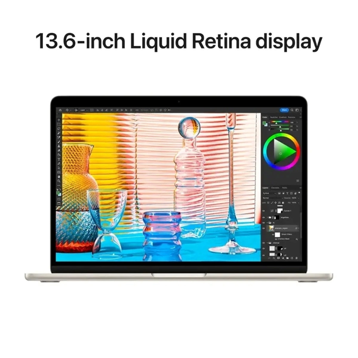 Apple MacBook Air (M2, 2022) 15.3" 8GB 512GB SSD Apple M2 3.49GHz macOS, Starlight (Refurbished - Excellent)