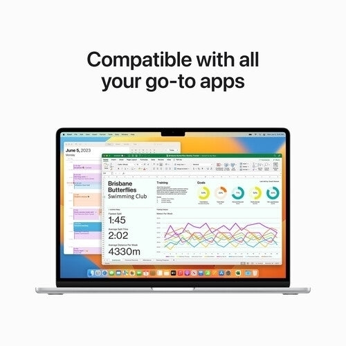 Apple MacBook Air (15-inch, M2, 2023) 15.3" 8GB 512GB SSD Apple M3 4.00GHz macOS, SILVER (Refurbished - Fair)