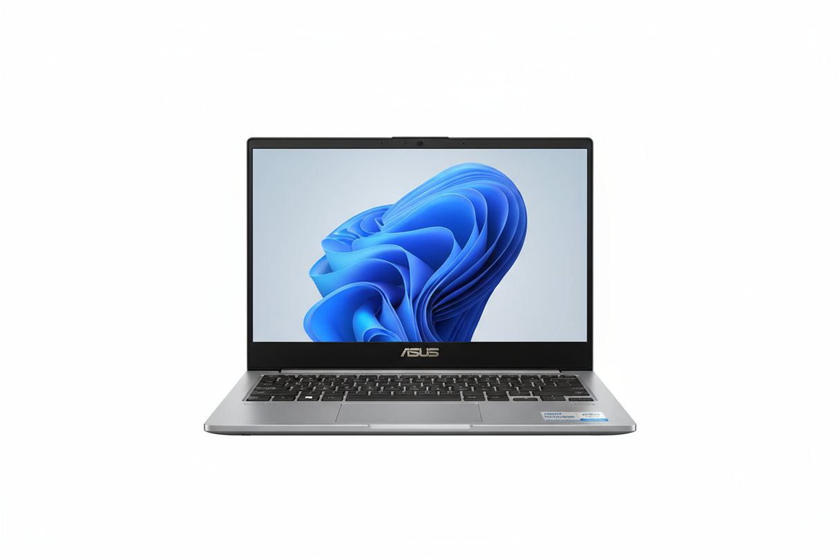 ASUS CX3402CBA/CB3402CBA I5-1235U white background, Laptop facing directly forward with wallpaper, fits 1080 x1080 px