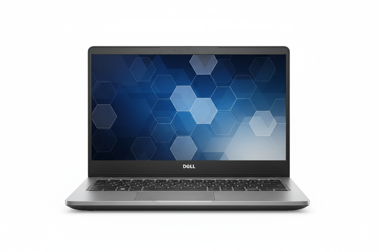 Dell LATITUDE 5550 CORE white background, Laptop facing directly forward with wallpaper, fits 1080 x1080 px