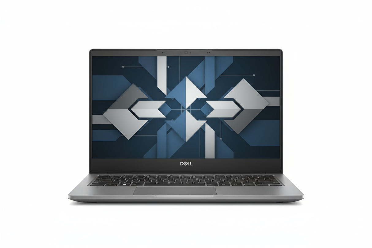 Dell PRECISION 3570 I5-1235U 4.40GHZ white background, Laptop facing directly forward with wallpaper, fits 1080 x1080 px