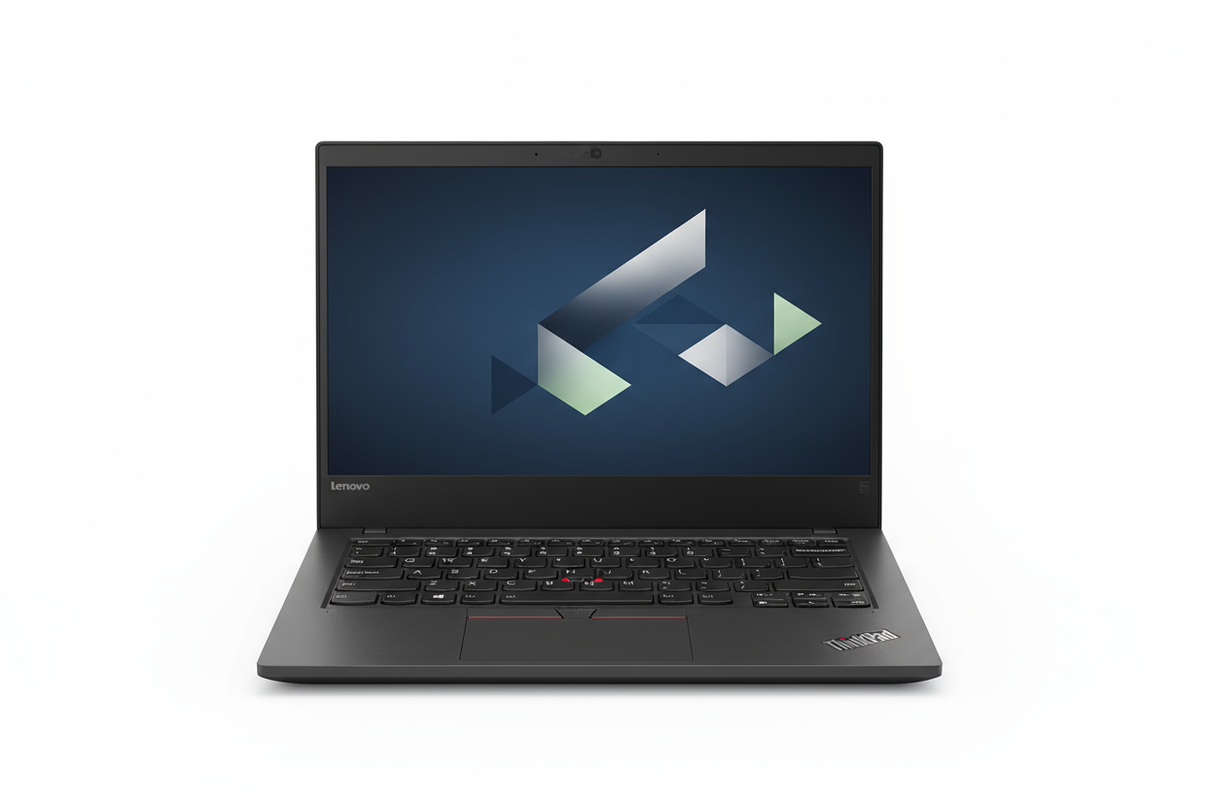 Lenovo THINKPAD L590 I5-8365U 1.60GHZ
white background, Laptop facing directly forward with wallpaper, fits 1080 x1080 px