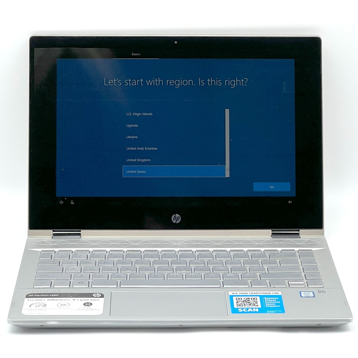 HP Pavilion x360 14M-CD0003DX 14" Touch 16GB 256GB SSD Core™ i5-8250U 1.6GHz WIN11P, Silver (Refurbished - Fair)