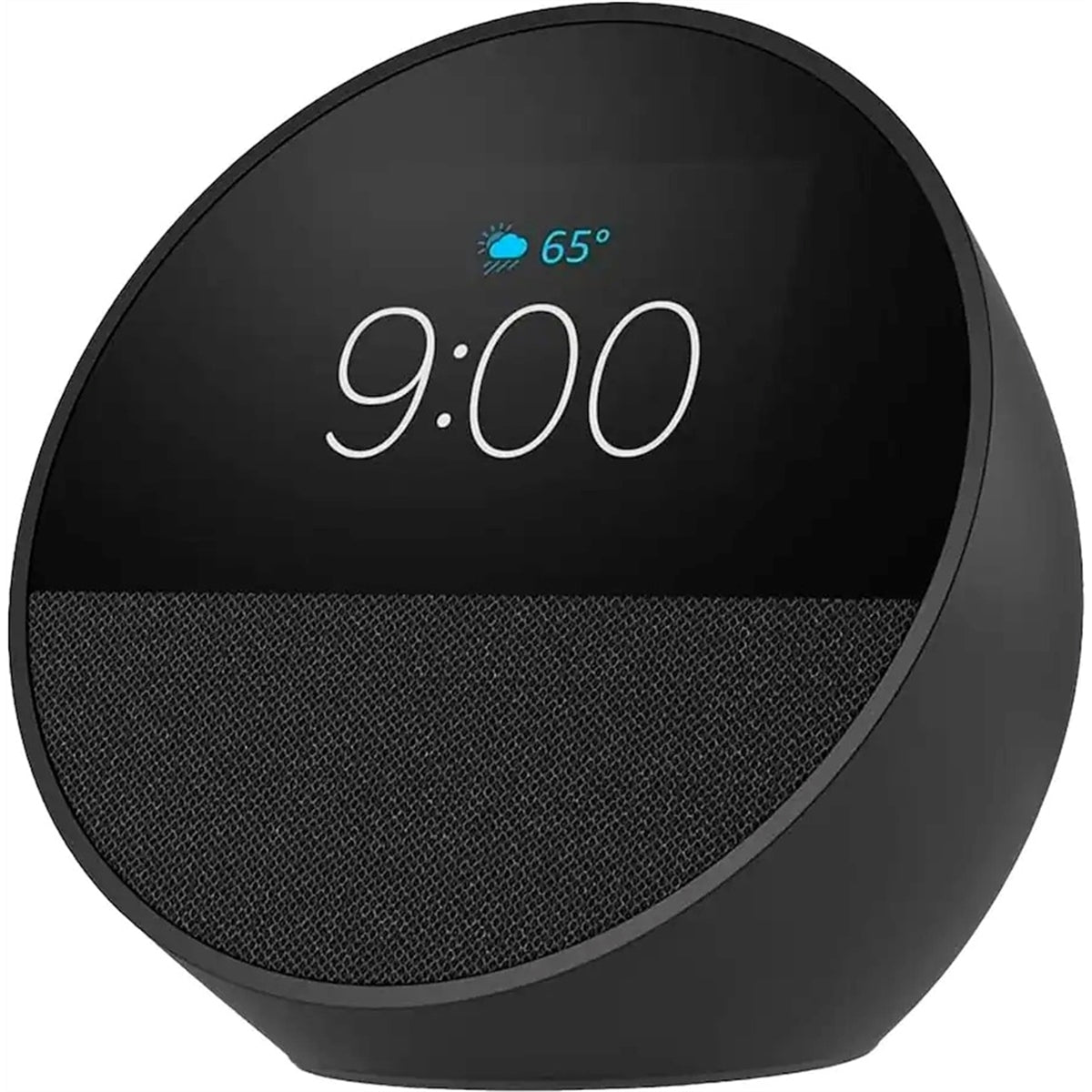 Amazon - Echo Spot (2024 release), Smart alarm clock with vibrant sound and Alexa - Black (Refurbished - Excellent)