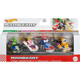 Hot Wheels Mario Kart Set of 4 Die-Cast Toy Vehicles (New)