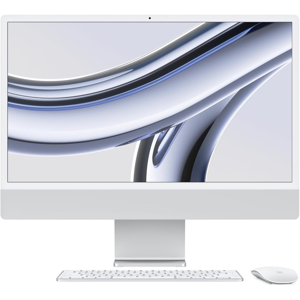 Apple iMac A2873 24" 8GB 256GB SSD Apple M3 2.66GHz, Silver (Refurbished - Excellent)