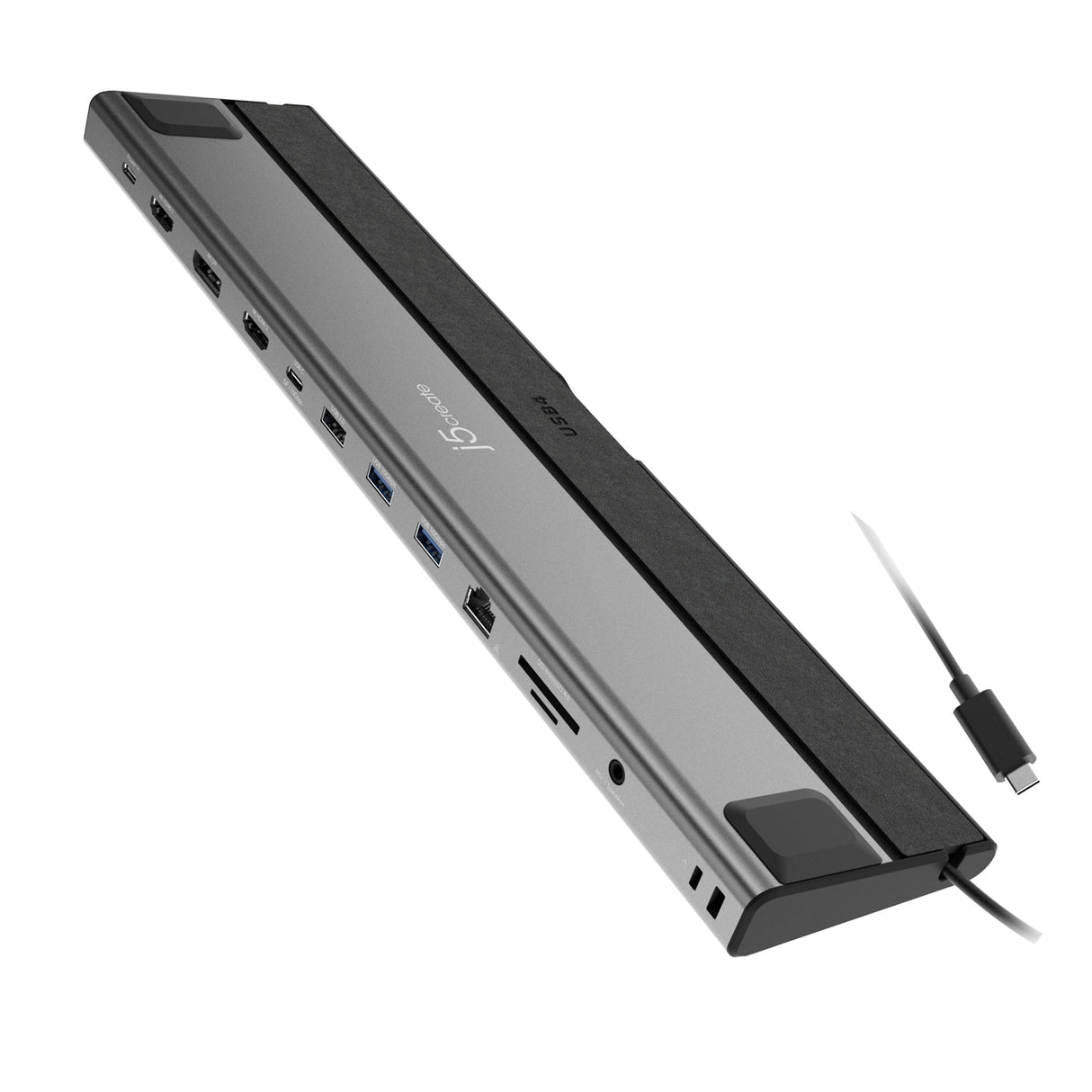 j5create JCD554 USB4 Triple 4K Docking Station, Space Gray & Black (New)