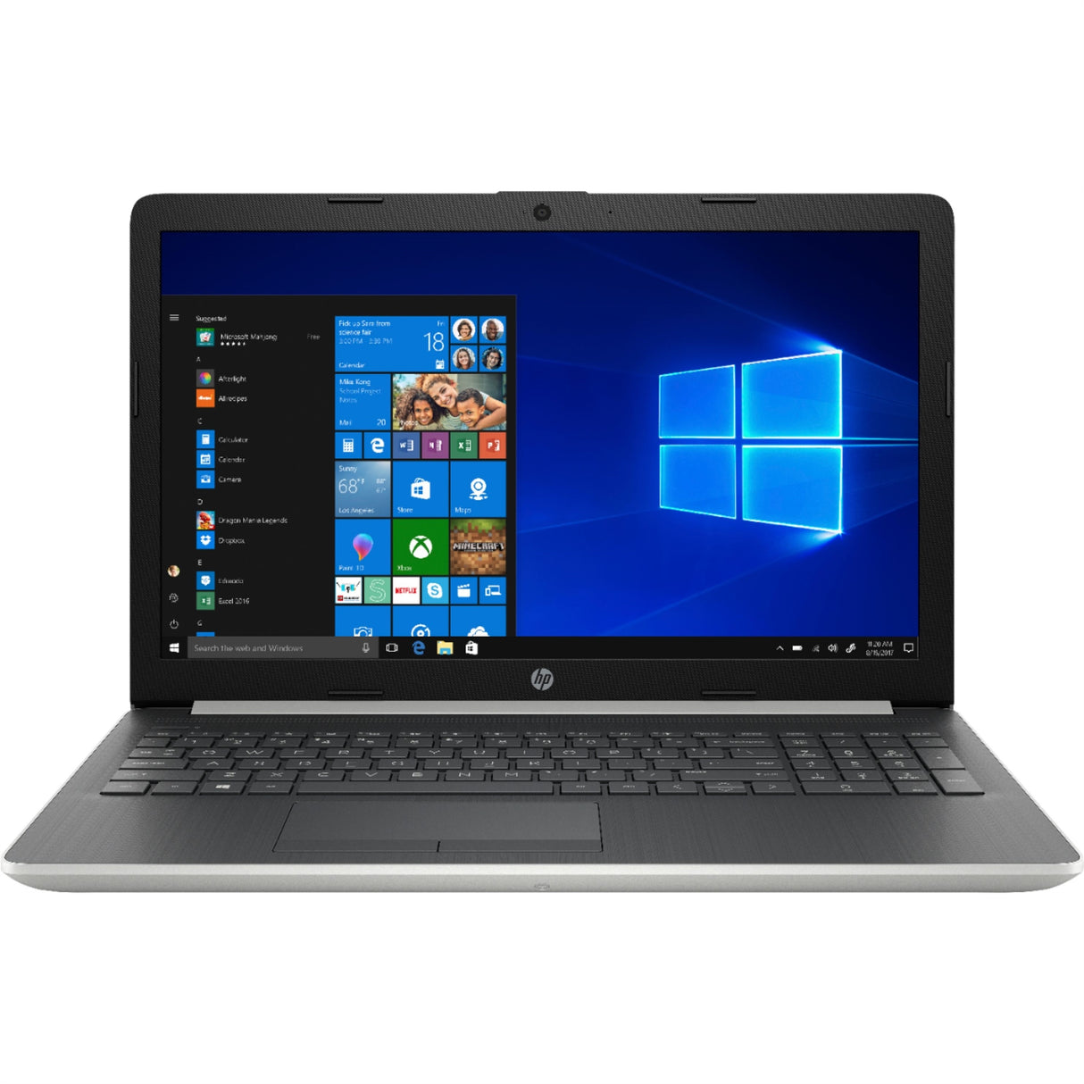 HP 15-DA0041DX 15.6" Touch 12GB 1TB SSD Intel Core i7-8550U 1.8GHz Win11H, Natural Silver (Refurbished - Very Good)