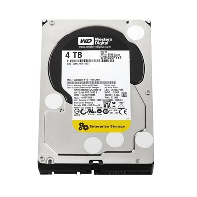 Western Digital Corporation  WD4000FYYZ 3.5" 4TB 7200RPM SATA III Hard Disk Drive (HDD), Silver (Refurbished - Excellent)