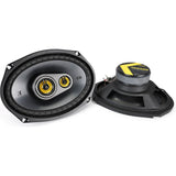 KICKER - CS Series 6" x 9" 3-Way Car Speakers with Polypropylene Cones (Pair) - Yellow/Black (New, Open Box)